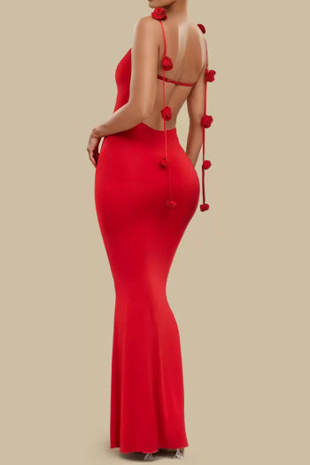 Maxi Orange Halter Dress