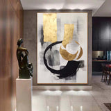 Hand Painted Oil Painting Large Abstract Canvas Art Handmade Abstract Painting Original Art Gold Painting On Canvas Minimalist Abstract Painting Oversized Canvas Art