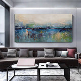 Handmade Oil Painting CanvasWall Art Decoration Abstract Knife Painting Landscape Black & White For Home Decor